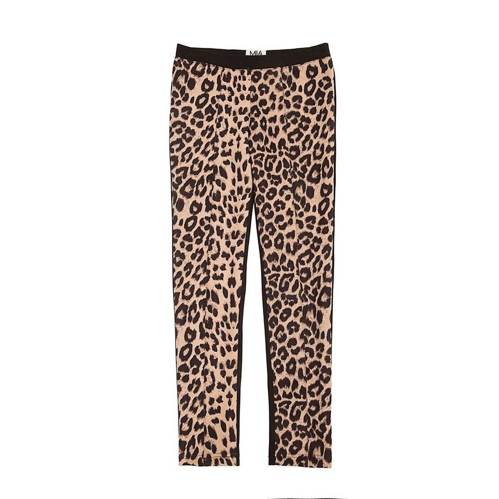 MIA NEW YORK Leopard Pant Black Leggings Girls Sz 6X